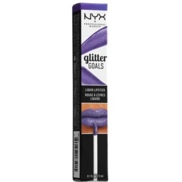 NYX Glitter Goals Liquid Lipstick -  Amethyst Vibes - Picture 1 of 8